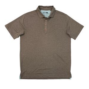 Matte Grey Polo Shirt Mens L Large Brown Heather The Original Performance Golf